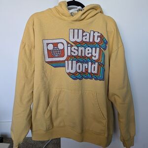Disney World Vintage Style Colorful Yellow Hoodie